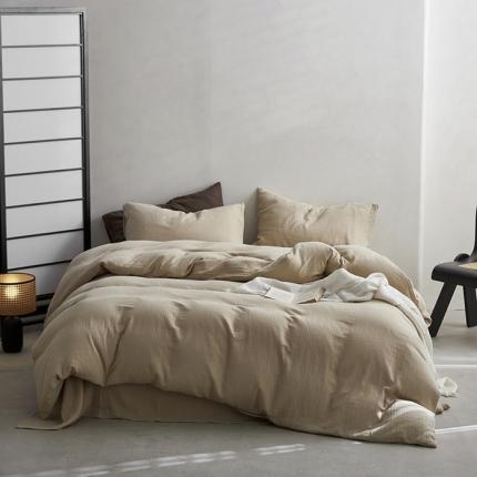 91家纺网 家纺一手货源 找家纺 （总）山舍家居 2023新款美拉德色系双层纱四件套