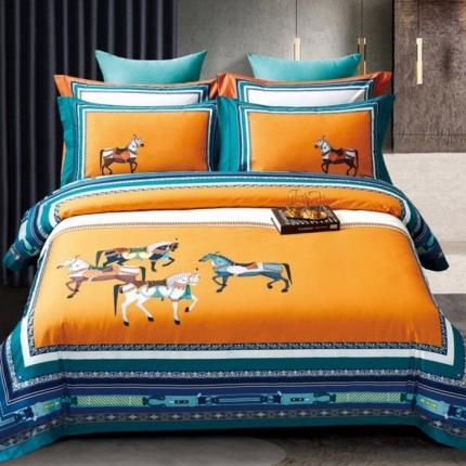 91家纺网 家纺一手货源 找家纺 （总）栩裕纺织 2023新款50支长绒棉数码印花四件套