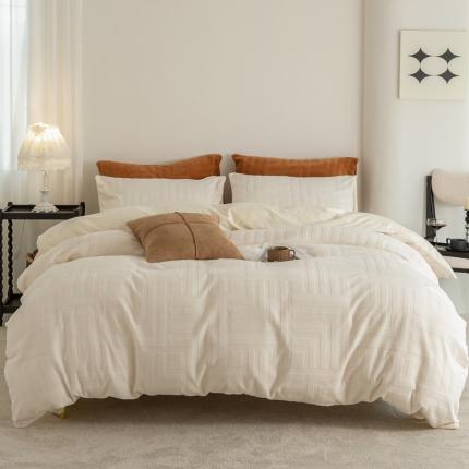 91家纺网 家纺一手货源 找家纺 2023新款毛毯被子四件套单床单被套床笠珊瑚绒牛奶绒冬被法兰绒兔毛绒