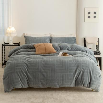 91家纺网 家纺一手货源 找家纺 2023新款毛毯被子四件套单床单被套床笠珊瑚绒牛奶绒冬被法兰绒兔毛绒