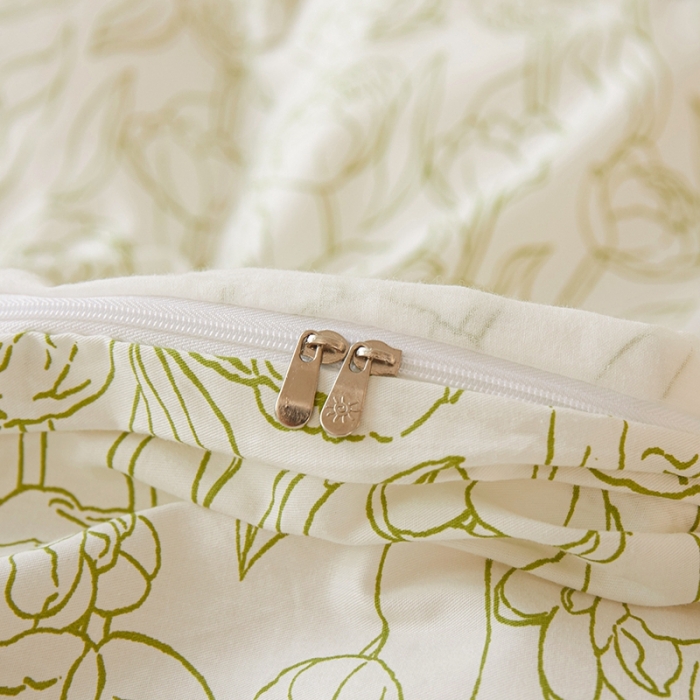 91家纺网 家纺一手货源 找家纺 一米阳光 2023秋季新款纯棉花边款四件套 夏至