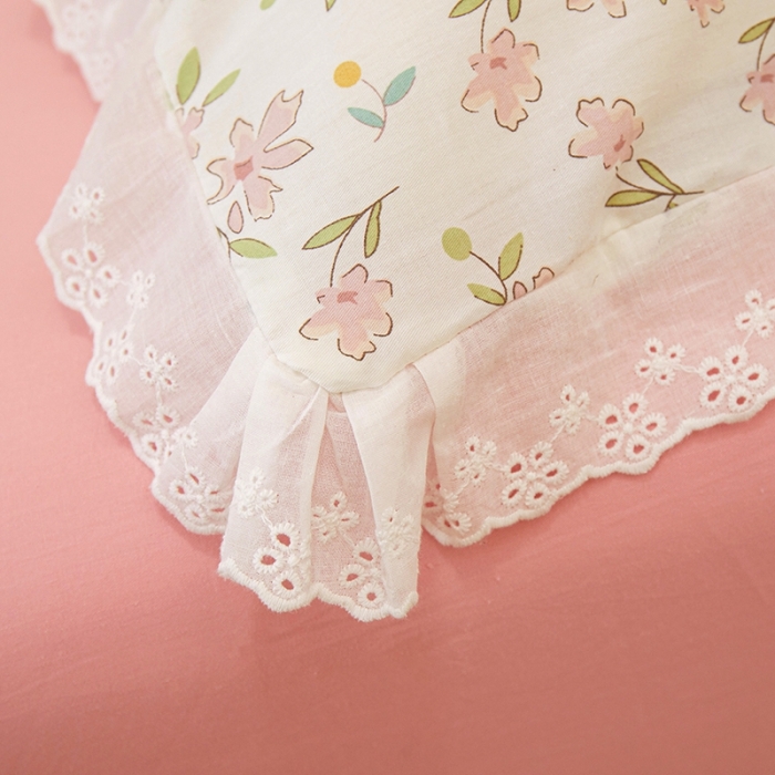 91家纺网 家纺一手货源 找家纺 一米阳光 2023秋季新款纯棉花边款四件套 小满