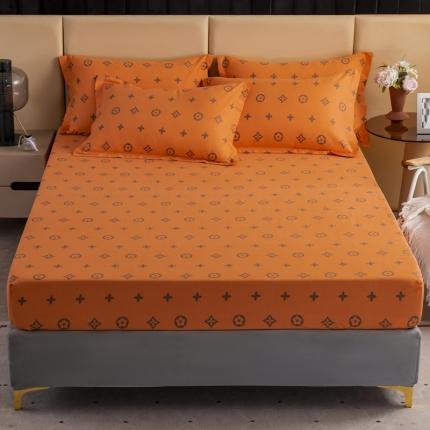 91家纺网 家纺一手货源 找家纺 （总）伊而梦 2023新款全棉磨毛印花四件套系列单品床笠