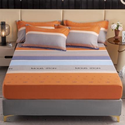 91家纺网 家纺一手货源 找家纺 （总）伊而梦 2023新款全棉磨毛印花四件套系列单品床笠