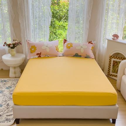 91家纺网 家纺一手货源 找家纺 （总）伊而梦 2023新款全棉磨毛印花四件套系列单品床笠