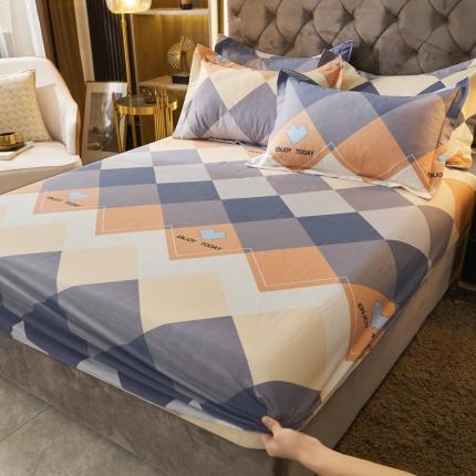 91家纺网 家纺一手货源 找家纺 （总）伊而梦 2023新款全棉磨毛印花四件套系列单品床笠