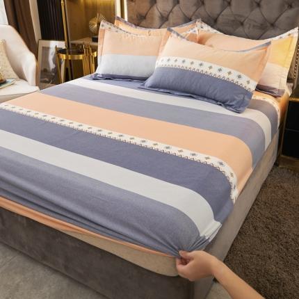 91家纺网 家纺一手货源 找家纺 （总）伊而梦 2023新款全棉磨毛印花四件套系列单品床笠