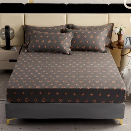 91家纺网 家纺一手货源 找家纺 （总）伊而梦 2023新款全棉磨毛印花四件套系列单品床笠