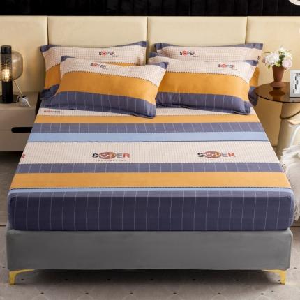 91家纺网 家纺一手货源 找家纺 （总）伊而梦 2023新款全棉磨毛印花四件套系列单品床笠