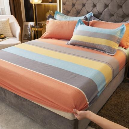 91家纺网 家纺一手货源 找家纺 （总）伊而梦 2023新款全棉磨毛印花四件套系列单品床笠