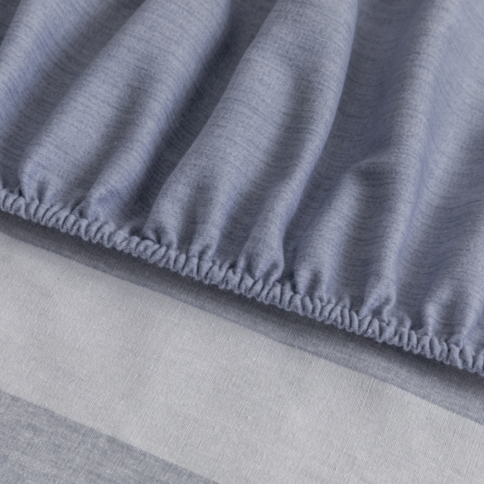 91家纺网 家纺一手货源 找家纺 伊而梦 2023新款全棉磨毛印花四件套系列单品床笠 乔纳森-蓝