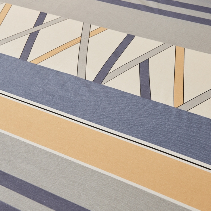 91家纺网 家纺一手货源 找家纺 伊而梦 2023新款全棉磨毛印花四件套系列单品床笠 梦动之城-灰