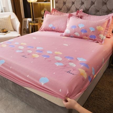 伊而梦 2023新款全棉磨毛印花四件套系列单品床笠 花影花梦-粉