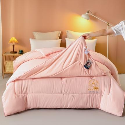 91家纺网 家纺一手货源 找家纺 瑜珠 2025超柔云感拉链二合一大豆被子母被冬被春秋被粉玉