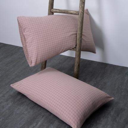 91家纺网 家纺一手货源 找家纺 （总）2024新款全棉色织水洗棉枕套纯棉单枕套宿舍学生简约格子