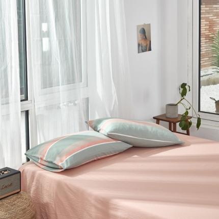 91家纺网 家纺一手货源 找家纺 （总）2024新款全棉色织水洗棉枕套纯棉单枕套宿舍学生简约格子