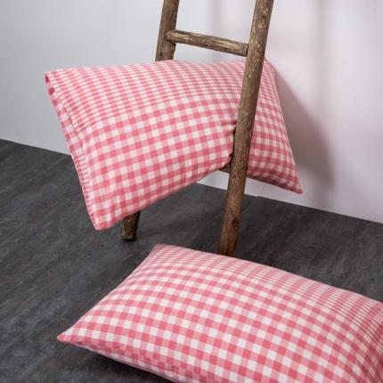 91家纺网 家纺一手货源 找家纺 （总）2024新款全棉色织水洗棉枕套纯棉单枕套宿舍学生简约格子