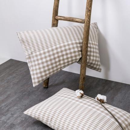 91家纺网 家纺一手货源 找家纺 （总）2024新款全棉色织水洗棉枕套纯棉单枕套宿舍学生简约格子