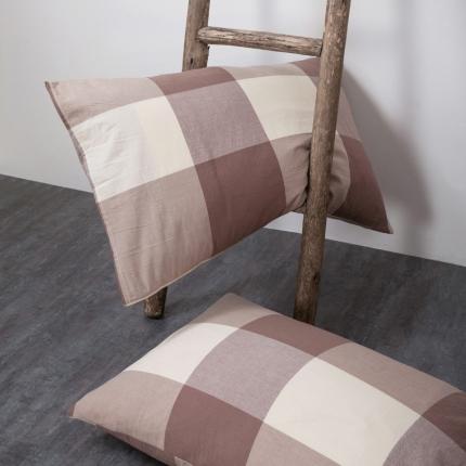 91家纺网 家纺一手货源 找家纺 （总）2024新款全棉色织水洗棉枕套纯棉单枕套宿舍学生简约格子