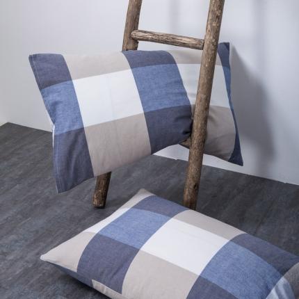 91家纺网 家纺一手货源 找家纺 （总）2024新款全棉色织水洗棉枕套纯棉单枕套宿舍学生简约格子