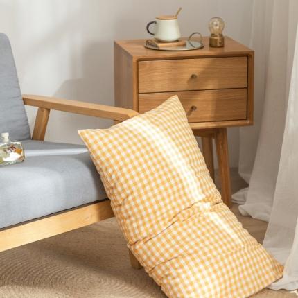 91家纺网 家纺一手货源 找家纺 （总）2024新款全棉色织水洗棉枕套纯棉单枕套宿舍学生简约格子