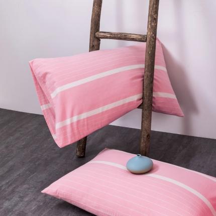 91家纺网 家纺一手货源 找家纺 （总）2024新款全棉色织水洗棉枕套纯棉单枕套宿舍学生简约格子