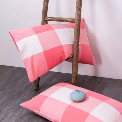 91家纺网 家纺一手货源 找家纺 （总）2024新款全棉色织水洗棉枕套纯棉单枕套宿舍学生简约格子