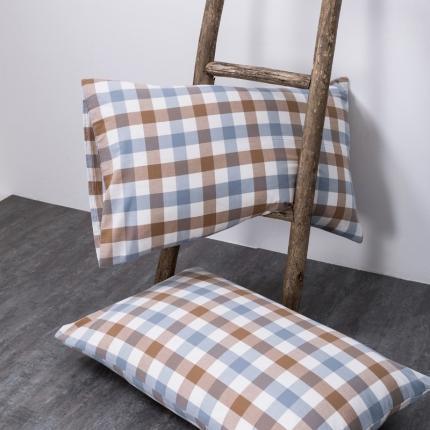 91家纺网 家纺一手货源 找家纺 （总）2024新款全棉色织水洗棉枕套纯棉单枕套宿舍学生简约格子