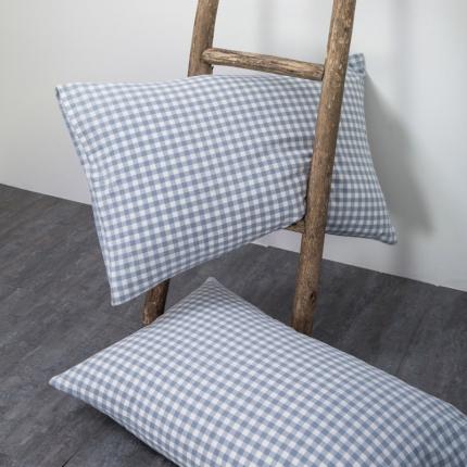 91家纺网 家纺一手货源 找家纺 （总）2024新款全棉色织水洗棉枕套纯棉单枕套宿舍学生简约格子