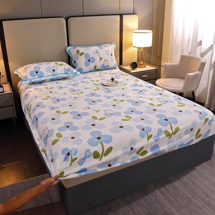 91家纺网 家纺一手货源 找家纺 （总）锦绣家纺 2023新款牛奶绒印花床笠