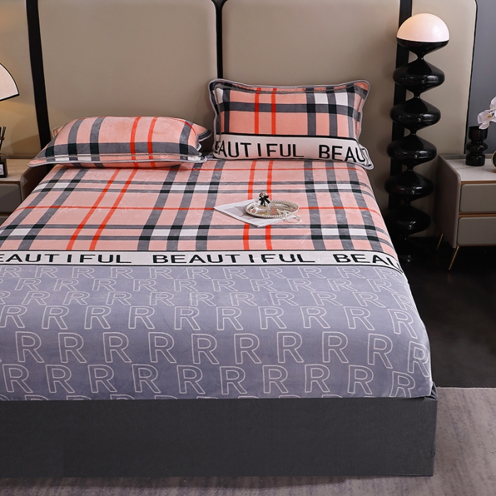 91家纺网 家纺一手货源 找家纺 （总）锦绣家纺 2023新款牛奶绒印花床笠