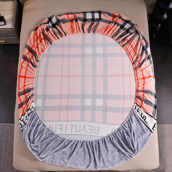 91家纺网 家纺一手货源 找家纺 （总）锦绣家纺 2023新款牛奶绒印花床笠