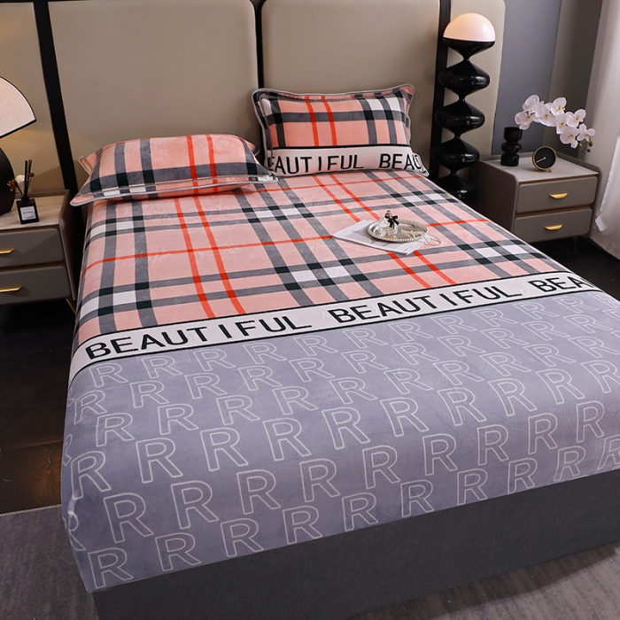 91家纺网 家纺一手货源 找家纺 （总）锦绣家纺 2023新款牛奶绒印花床笠