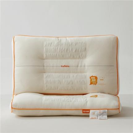 91家纺网 家纺一手货源 找家纺 玻璃粒籽护颈枕-全棉纯棉刺绣直播爆款枕芯护颈枕头绣花立体颈椎枕 玻璃粒籽-橙色