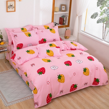 91家纺网 家纺一手货源 找家纺 （总）新款12868全棉学生宿舍三件套卡通纯棉四件套