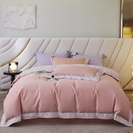 淼铭 2025新款数码印花瑞孚绒四件套-玫瑰系列 玫瑰-粉