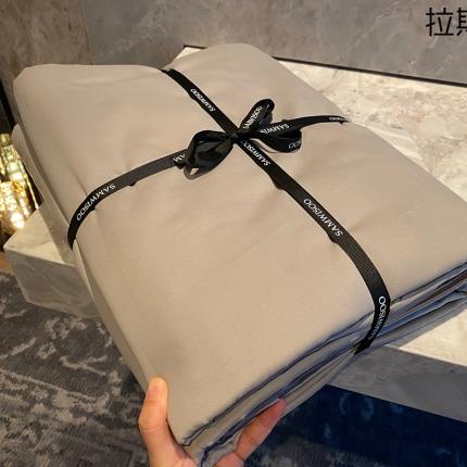 91家纺网 家纺一手货源 找家纺 （总）三味舒屋50s美拉德长绒棉磨毛嵌绳撞色四件套叠拍实拍图