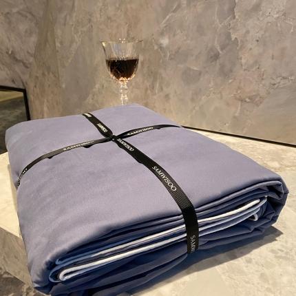 91家纺网 家纺一手货源 找家纺 （总）三味舒屋50s美拉德长绒棉磨毛嵌绳撞色四件套叠拍实拍图