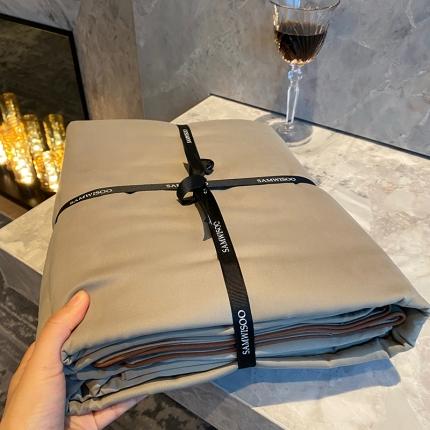 91家纺网 家纺一手货源 找家纺 （总）三味舒屋50s美拉德长绒棉磨毛嵌绳撞色四件套叠拍实拍图