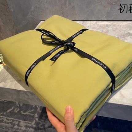 三味舒屋50s美拉德长绒棉磨毛嵌绳撞色四件套叠拍实拍图 初秋绿