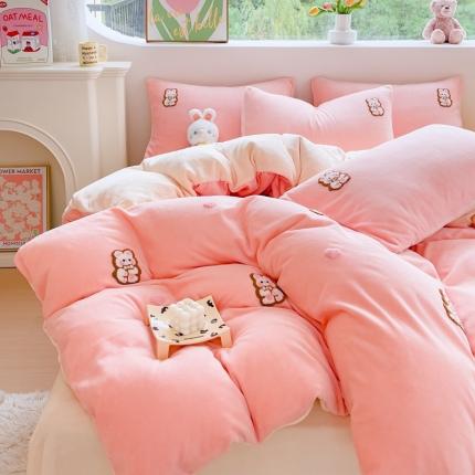 91家纺网 家纺一手货源 找家纺 (总) 狂想家 2025新款牛奶绒毛巾绣四件套