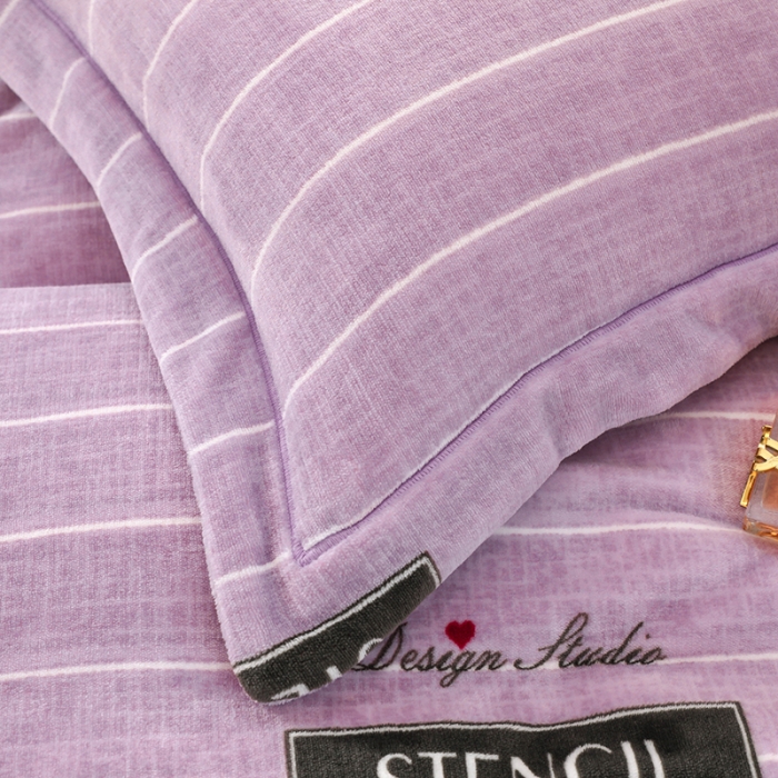 91家纺网 家纺一手货源 找家纺 畅畅 2023新款加厚260克全消光牛奶棉印花臻棉绒四件套 活力时光-豆沙