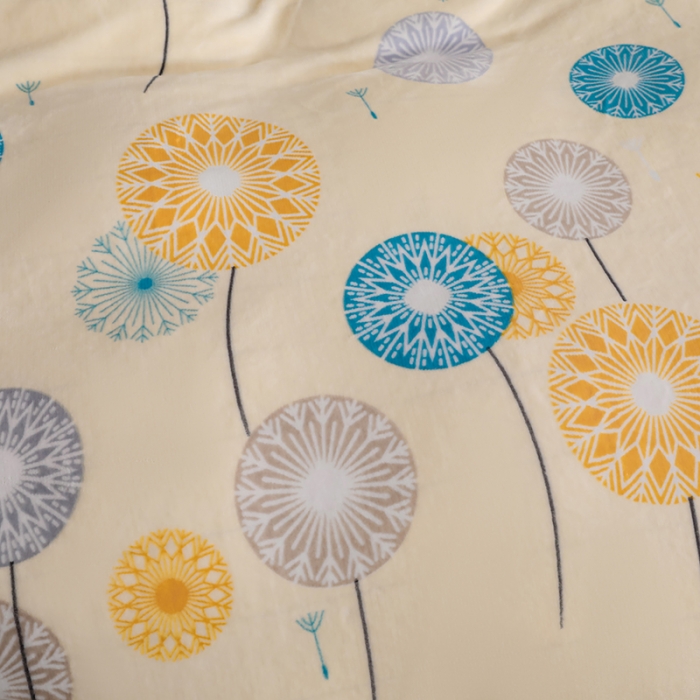 91家纺网 家纺一手货源 找家纺 畅畅 2023新款加厚260克全消光牛奶棉印花臻棉绒四件套 夏日幽香米