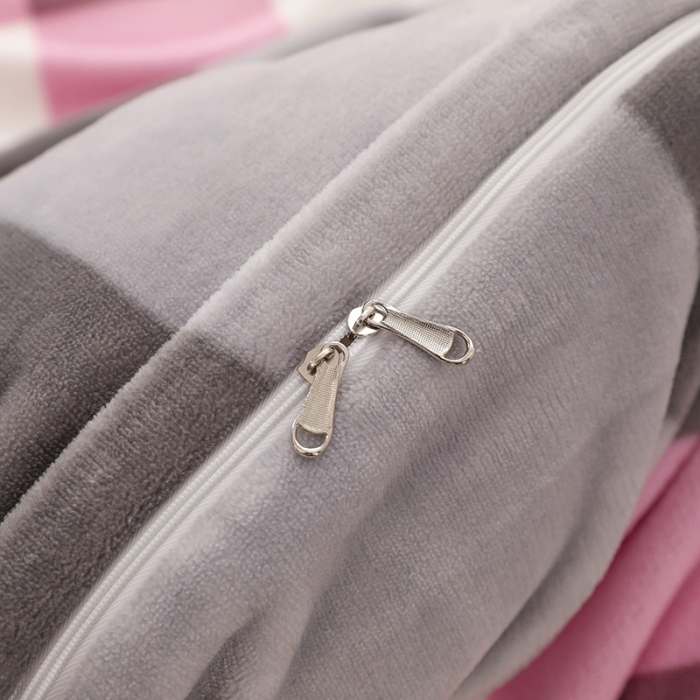 91家纺网 家纺一手货源 找家纺 畅畅 2023新款加厚260克全消光牛奶棉印花臻棉绒四件套 小时光-粉