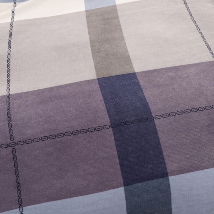 91家纺网 家纺一手货源 找家纺 畅畅 2023新款加厚260克全消光牛奶棉印花臻棉绒四件套 小时光-兰灰