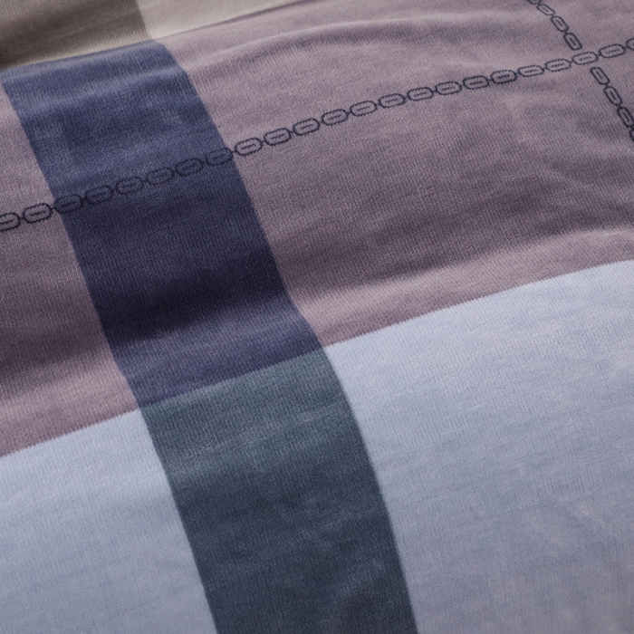 91家纺网 家纺一手货源 找家纺 畅畅 2023新款加厚260克全消光牛奶棉印花臻棉绒四件套 小时光-兰灰