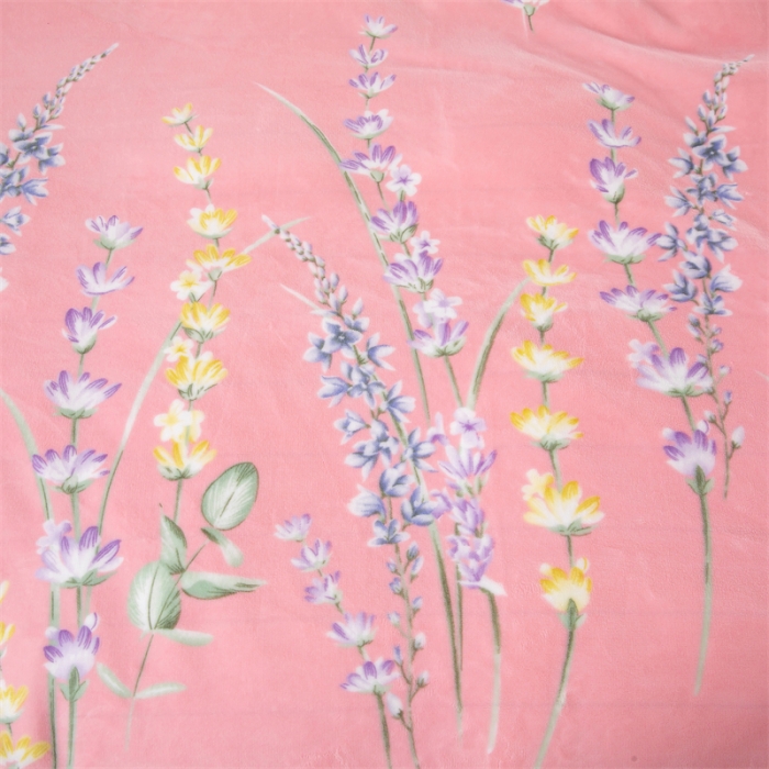 91家纺网 家纺一手货源 找家纺 畅畅 2023新款加厚260克全消光牛奶棉印花臻棉绒四件套 薰衣草粉