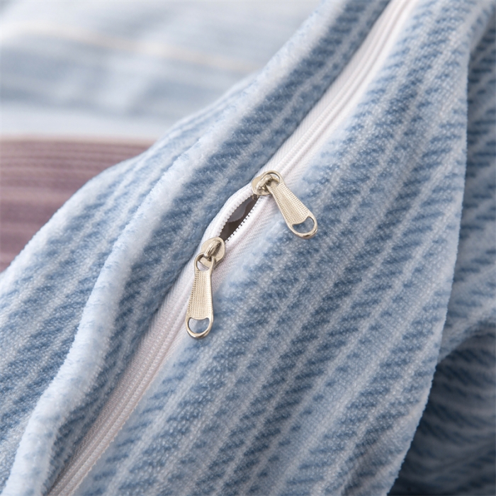 91家纺网 家纺一手货源 找家纺 畅畅 2023新款加厚260克全消光牛奶棉印花臻棉绒四件套 伊洛克灰