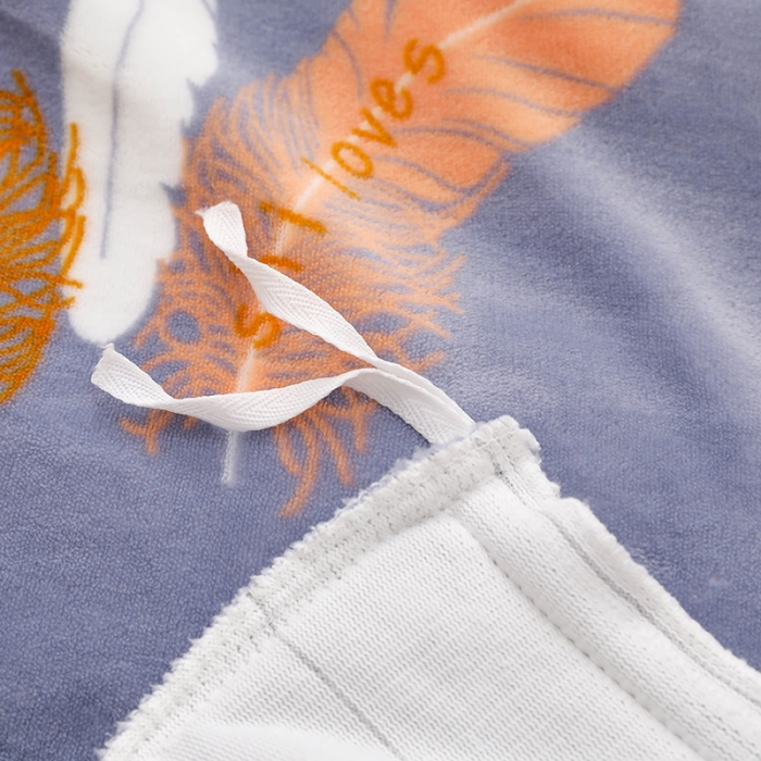 91家纺网 家纺一手货源 找家纺 畅畅 2023新款加厚260克全消光牛奶棉印花臻棉绒四件套 羽叶