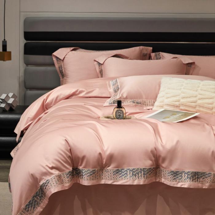 91家纺网 家纺一手货源 找家纺 新款100支长绒棉宽边刺绣套件